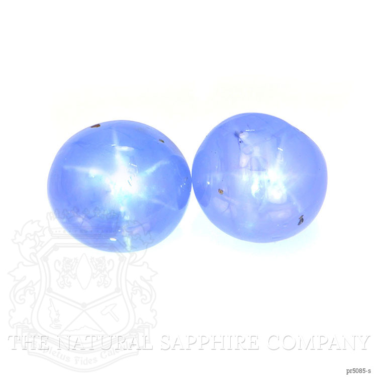 5.04 Ct.Tw. Blue Star Sapphire Pair from Burma (Myanmar)