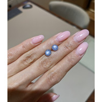 5.04&nbsp;Ct.Tw.Total Carat Weight Blue Star Sapphire Pair from Burma (Myanmar) Life Style