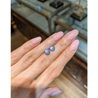 5.04&nbsp;Ct.Tw.Total Carat Weight Blue Star Sapphire Pair from Burma (Myanmar) Life Style