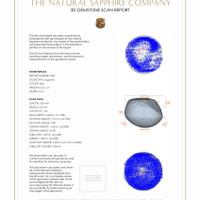 5.04&nbsp;Ct.Tw.Total Carat Weight Blue Star Sapphire Pair from Burma (Myanmar) 3 D Scan Report