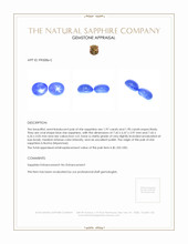 3.87&nbsp;Ct.Tw.Total Carat Weight Blue Star Sapphire Pair from Burma (Myanmar) Appraisal