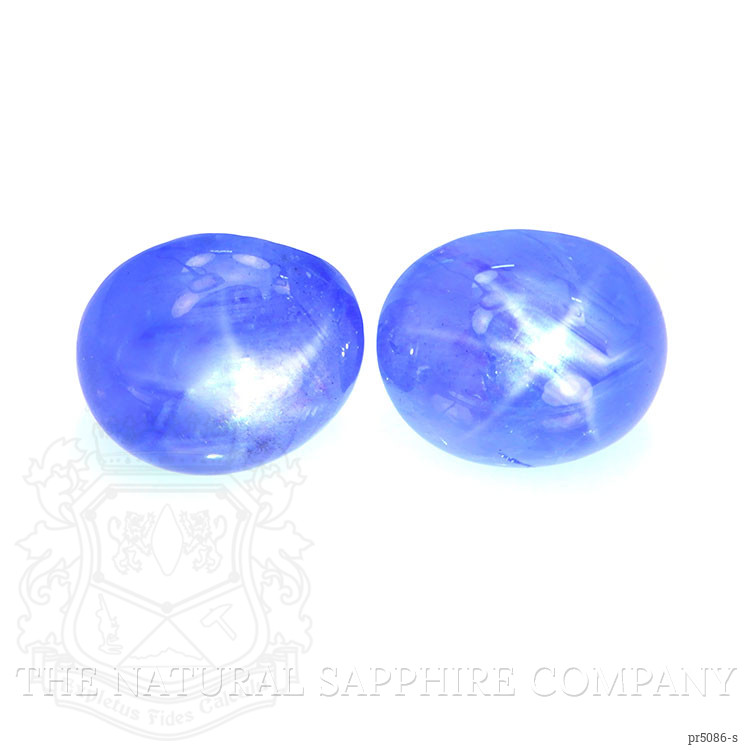 3.87 Ct.Tw. Blue Star Sapphire Pair from Burma (Myanmar)