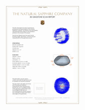 3.87&nbsp;Ct.Tw.Total Carat Weight Blue Star Sapphire Pair from Burma (Myanmar) 3 D Scan Report