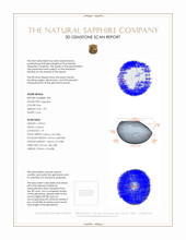 3.87 Ct.Tw.Total Carat Weight Blue Star Sapphire Pair from Burma (Myanmar) 3 D Scan Report