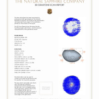 3.87 Ct.Tw.Total Carat Weight Blue Star Sapphire Pair from Burma (Myanmar) 3 D Scan Report