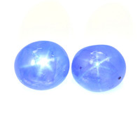 3.90&nbsp;Ct.Tw.Total Carat Weight Blue Star Sapphire Pair from Burma (Myanmar) Video