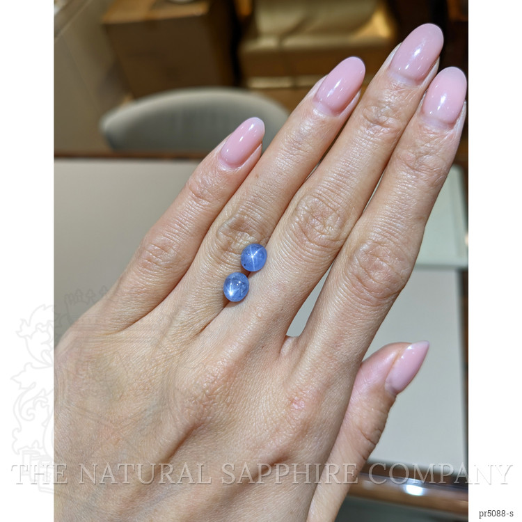 3.90 Ct.Tw. Blue Star Sapphire Pair from Burma (Myanmar)