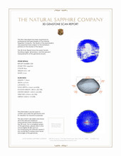 3.90 Ct.Tw.Total Carat Weight Blue Star Sapphire Pair from Burma (Myanmar) 3 D Scan Report