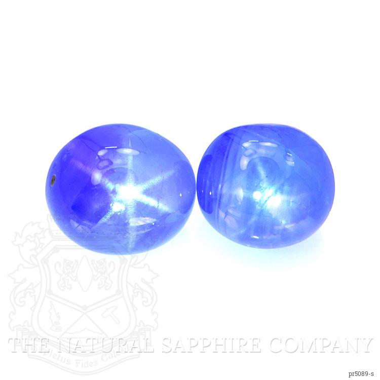 4.87 Ct.Tw. Blue Star Sapphire Pair from Burma (Myanmar)
