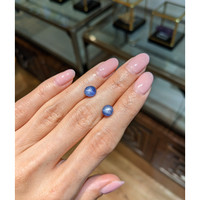 4.87&nbsp;Ct.Tw.Total Carat Weight Blue Star Sapphire Pair from Burma (Myanmar) Life Style