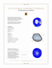 4.87 Ct.Tw.Total Carat Weight Blue Star Sapphire Pair from Burma (Myanmar) 3 D Scan Report
