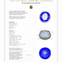 4.87&nbsp;Ct.Tw.Total Carat Weight Blue Star Sapphire Pair from Burma (Myanmar) 3 D Scan Report