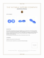 3.82 Ct.Tw.Total Carat Weight Blue Star Sapphire Pair from Burma (Myanmar) Appraisal