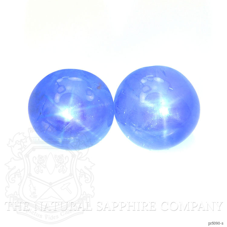 3.82 Ct.Tw. Blue Star Sapphire Pair from Burma (Myanmar)