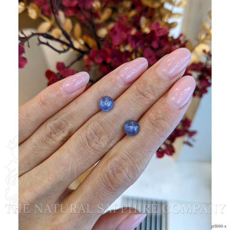 3.82 Ct.Tw. Blue Star Sapphire Pair from Burma (Myanmar)