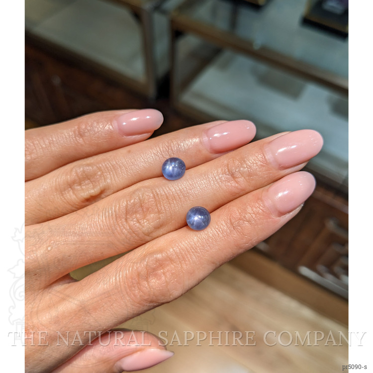 3.82 Ct.Tw. Blue Star Sapphire Pair from Burma (Myanmar)