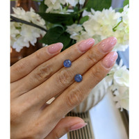 3.82&nbsp;Ct.Tw.Total Carat Weight Blue Star Sapphire Pair from Burma (Myanmar) Life Style