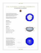 3.82 Ct.Tw.Total Carat Weight Blue Star Sapphire Pair from Burma (Myanmar) 3 D Scan Report