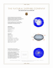 3.82&nbsp;Ct.Tw.Total Carat Weight Blue Star Sapphire Pair from Burma (Myanmar) 3 D Scan Report