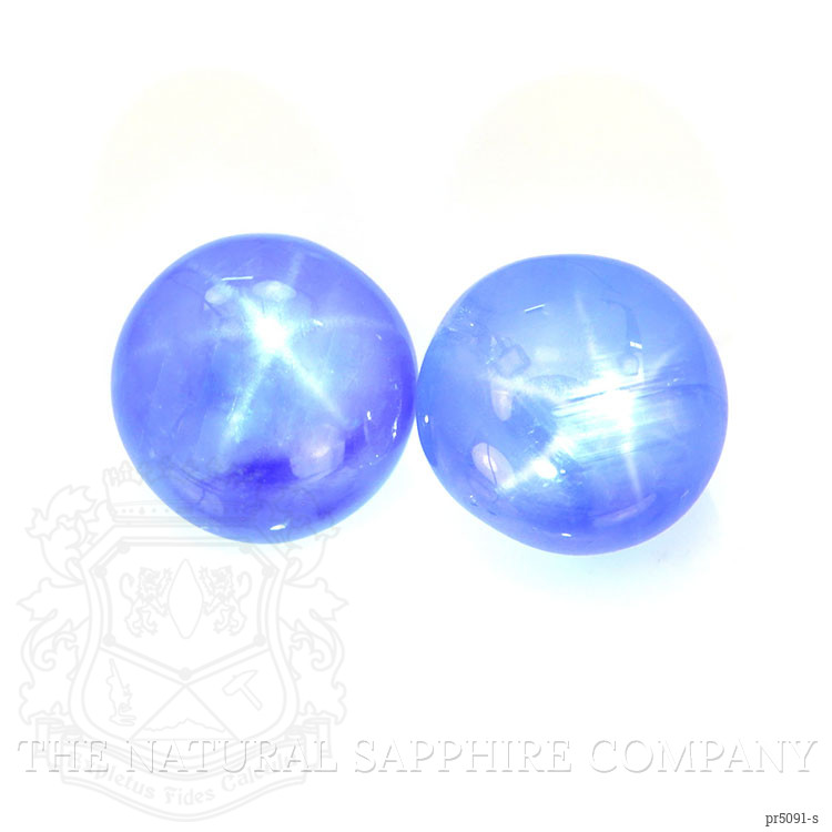4.50 Ct.Tw. Blue Star Sapphire Pair from Burma (Myanmar)