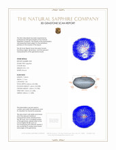 4.50 Ct.Tw.Total Carat Weight Blue Star Sapphire Pair from Burma (Myanmar) 3 D Scan Report