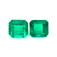 2.53 Ct.Tw.Total Carat Weight Emerald Pair from Colombia Video