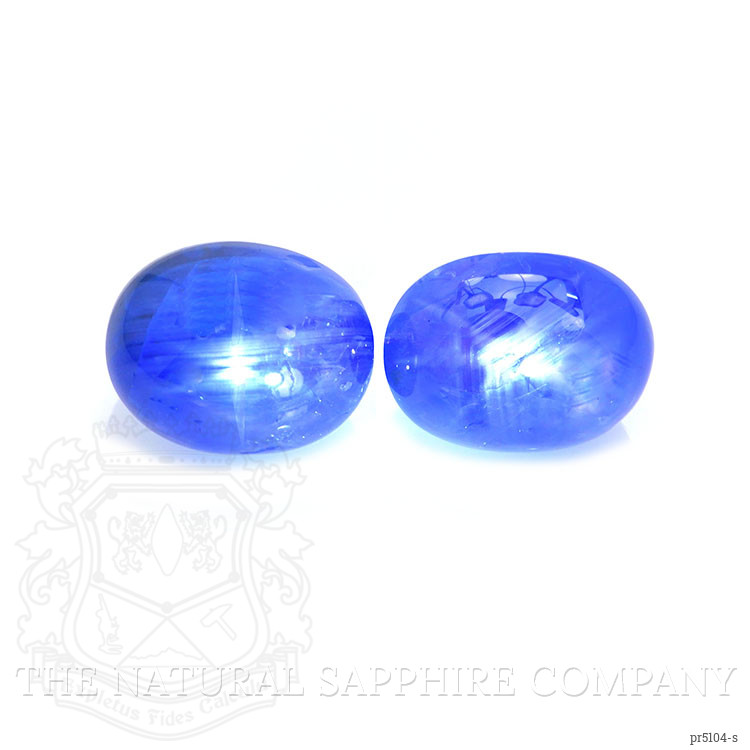 15.26 Ct.Tw. Blue Star Sapphire Pair from Burma (Myanmar)