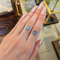 11.33&nbsp;Ct.Tw.Total Carat Weight Blue Star Sapphire Pair from Burma (Myanmar) Life Style