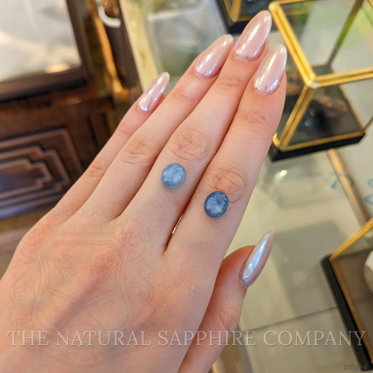 11.33 Ct.Tw. Blue Star Sapphire Pair from Burma (Myanmar)