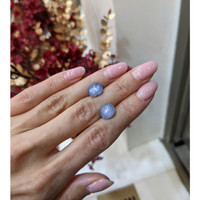 11.33&nbsp;Ct.Tw.Total Carat Weight Blue Star Sapphire Pair from Burma (Myanmar) Life Style