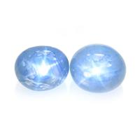 12.29&nbsp;Ct.Tw.Total Carat Weight Blue Star Sapphire Pair from Burma (Myanmar) Video