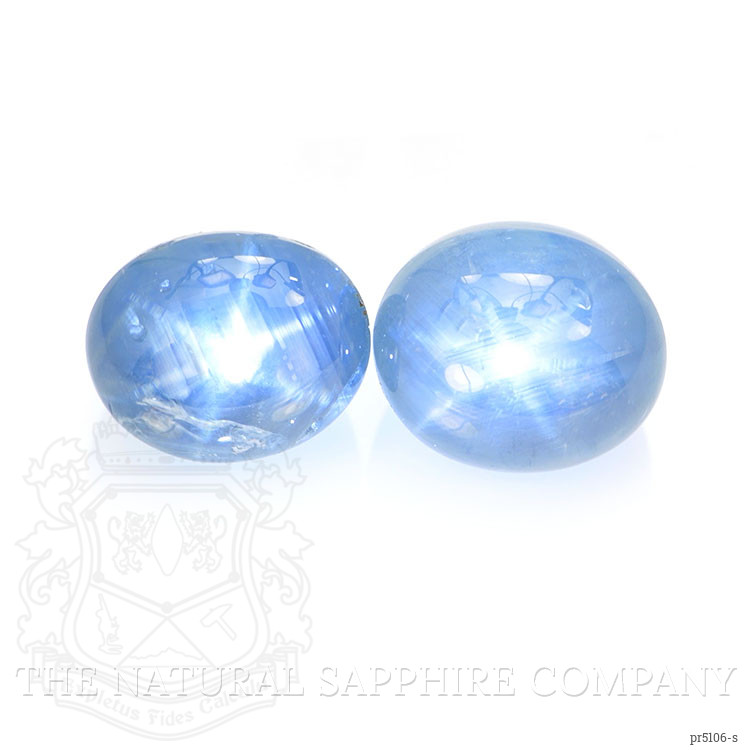 12.29 Ct.Tw. Blue Star Sapphire Pair from Burma (Myanmar)