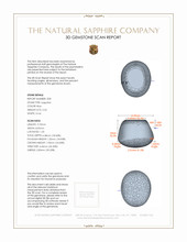 12.29&nbsp;Ct.Tw.Total Carat Weight Blue Star Sapphire Pair from Burma (Myanmar) 3 D Scan Report