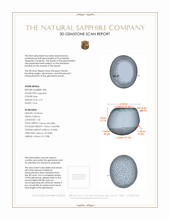 12.29&nbsp;Ct.Tw.Total Carat Weight Blue Star Sapphire Pair from Burma (Myanmar) 3 D Scan Report
