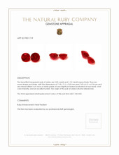 3.77 Ct.Tw.Total Carat Weight Ruby Pair from Burma (Myanmar) Appraisal