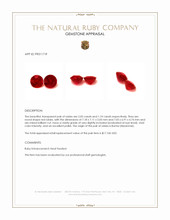 3.77 Ct.Tw.Total Carat Weight Ruby Pair from Burma (Myanmar) Appraisal