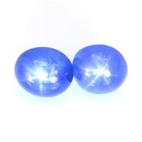 6.10&nbsp;Ct.Tw.Total Carat Weight Blue Star Sapphire Pair from Burma (Myanmar) Video