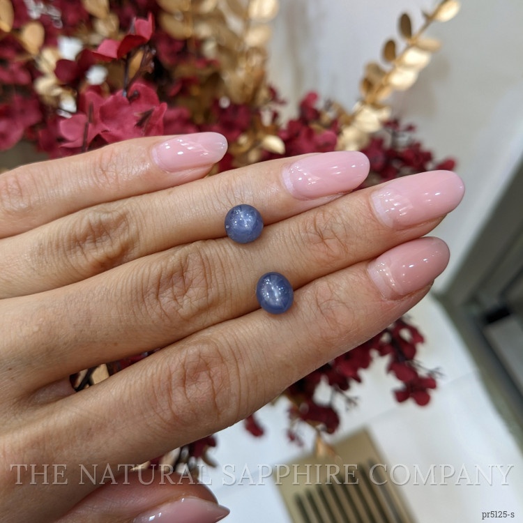 6.10 Ct.Tw. Blue Star Sapphire Pair from Burma (Myanmar)