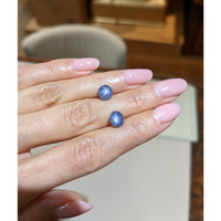 6.10&nbsp;Ct.Tw.Total Carat Weight Blue Star Sapphire Pair from Burma (Myanmar) Life Style