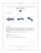 6.66 Ct.Tw.Total Carat Weight Blue Star Sapphire Pair from Burma (Myanmar) Appraisal