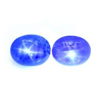 6.66&nbsp;Ct.Tw.Total Carat Weight Blue Star Sapphire Pair from Burma (Myanmar) Video
