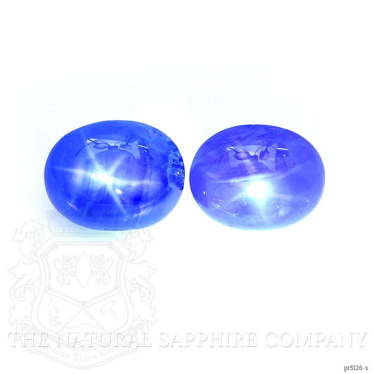 6.66 Ct.Tw. Blue Star Sapphire Pair from Burma (Myanmar)
