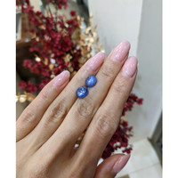 6.66&nbsp;Ct.Tw.Total Carat Weight Blue Star Sapphire Pair from Burma (Myanmar) Life Style