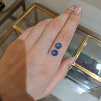 8.50&nbsp;Ct.Tw.Total Carat Weight Blue Star Sapphire Pair from Burma (Myanmar) Life Style