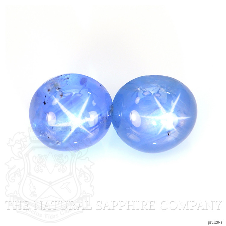 6.00 Ct.Tw. Blue Star Sapphire Pair from Burma (Myanmar)