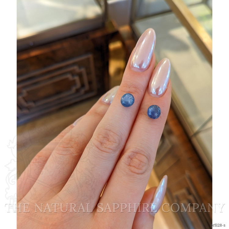 6.00 Ct.Tw. Blue Star Sapphire Pair from Burma (Myanmar)