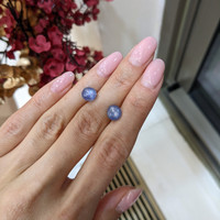 6.00&nbsp;Ct.Tw.Total Carat Weight Blue Star Sapphire Pair from Burma (Myanmar) Life Style