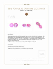 6.97 Ct.Tw.Total Carat Weight Pink Star Sapphire Pair from Burma (Myanmar) Appraisal