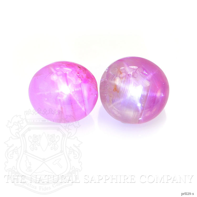 6.97 Ct.Tw. Pink Star Sapphire Pair from Burma (Myanmar)