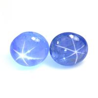 5.27&nbsp;Ct.Tw.Total Carat Weight Blue Star Sapphire Pair from Burma (Myanmar) Video